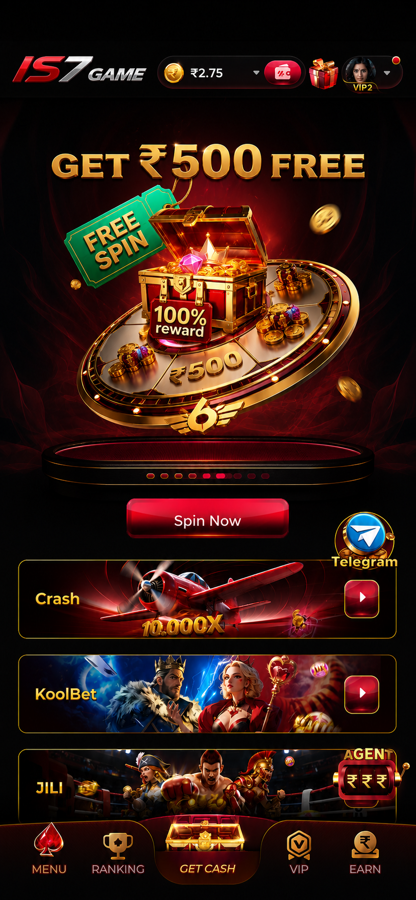 is7 Game hero character artwork displayed on an Android phone